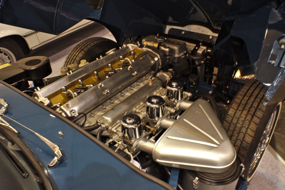 Jaguar E-Type XK inline-six engine bay