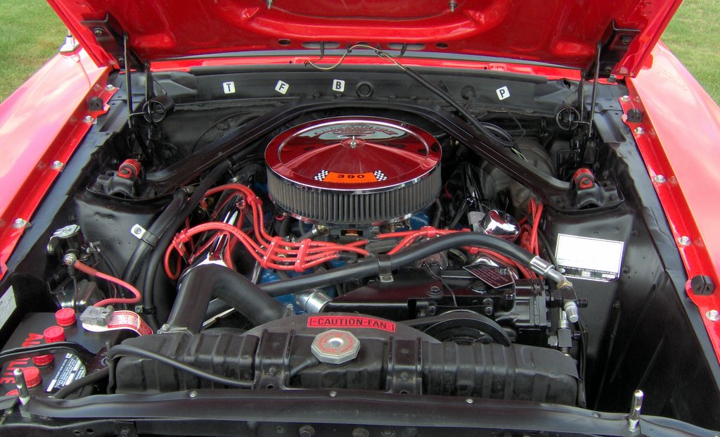Ford Mustang 390 FE big-block V8 engine bay